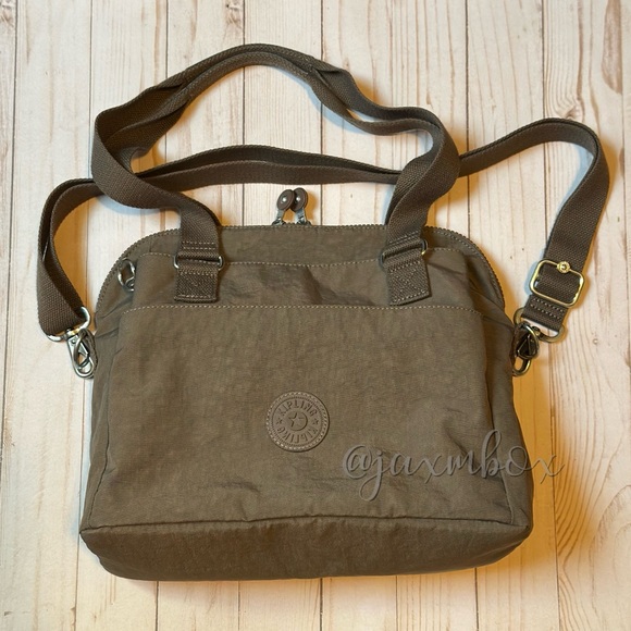 Kipling Felicity Zip Top Shoulder Bag w/ Crossbody Strap Bran (Tan/Taupe/Brown) - Picture 1 of 8